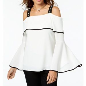 Thalia Sodi Off-theShoulder Bell-Sleeve Top